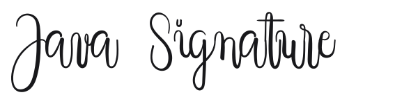 Java Signature preview