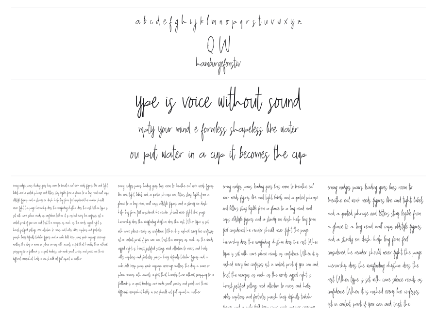 Queen Waffle specimen sheet