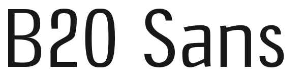 B20 Sans preview