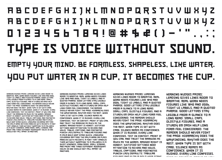 Journey specimen sheet