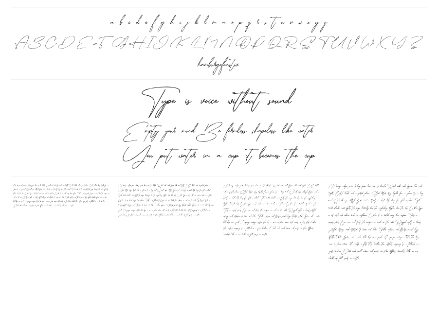 Fallen City specimen sheet