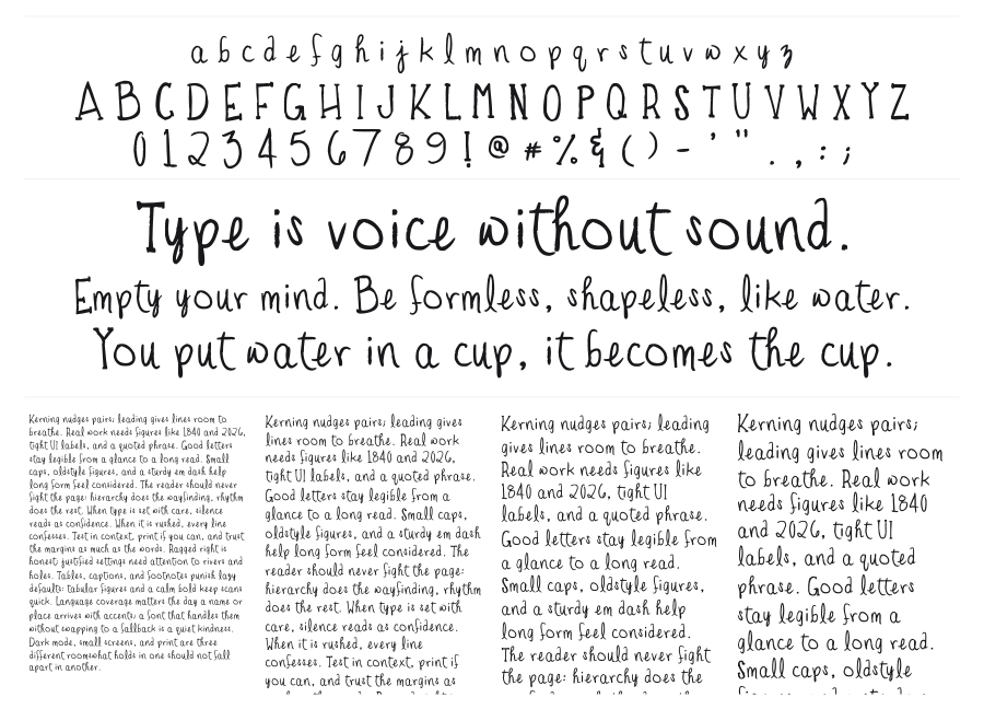 The Toadfrog specimen sheet