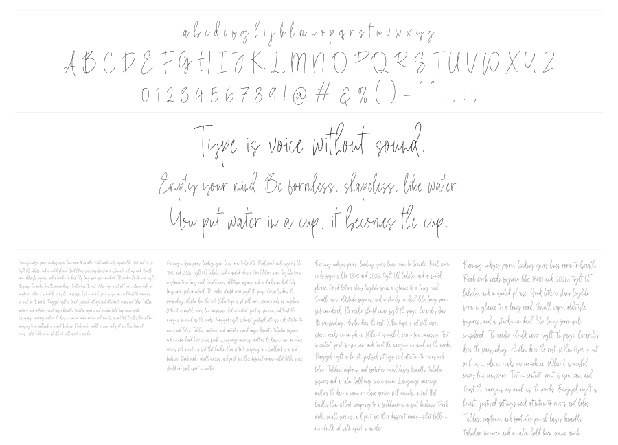 Avocado Candy specimen sheet