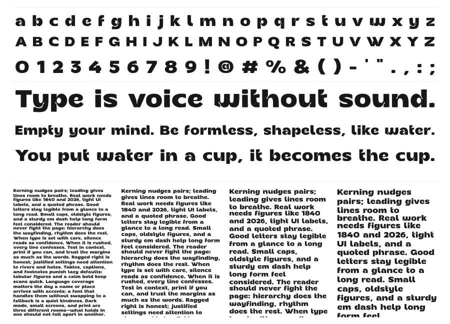 JT Olifer specimen sheet