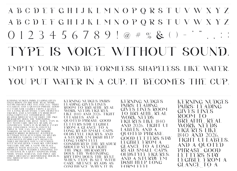 Blanco specimen sheet
