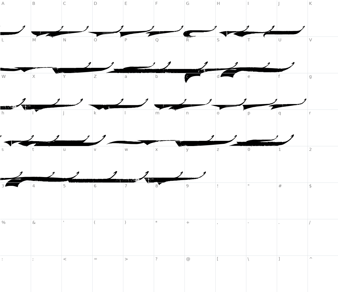 Character set for Marcelle