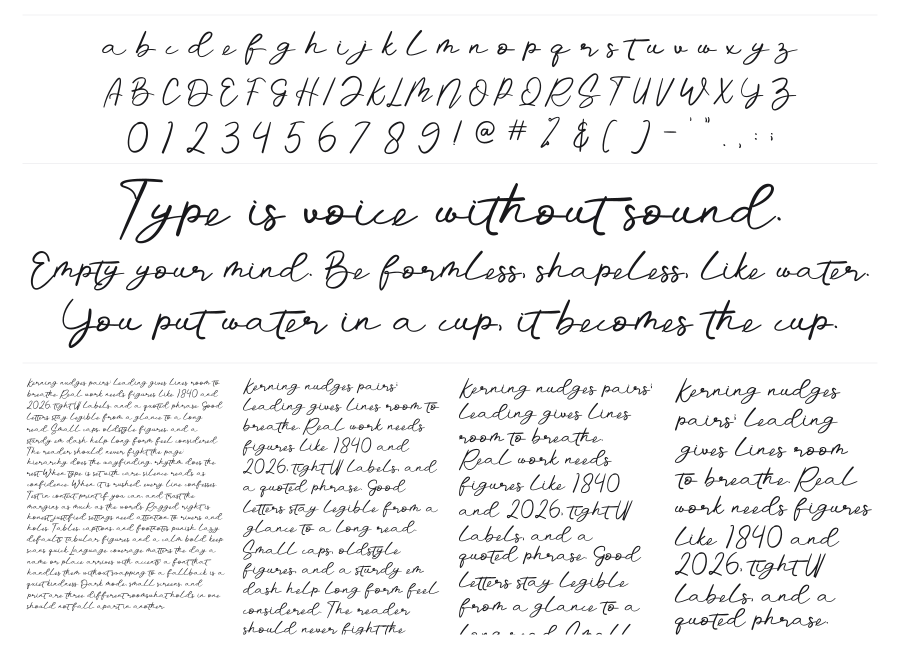 Handmade Summer specimen sheet
