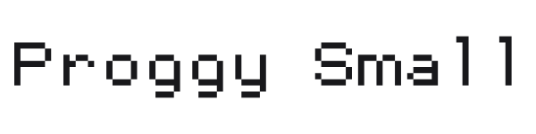 Proggy Small preview