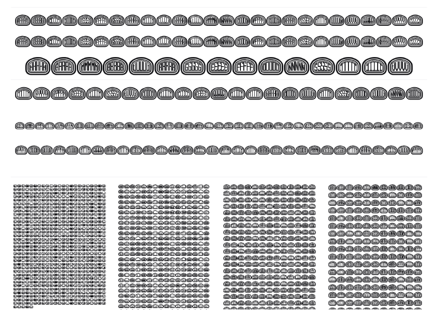 Quintete specimen sheet