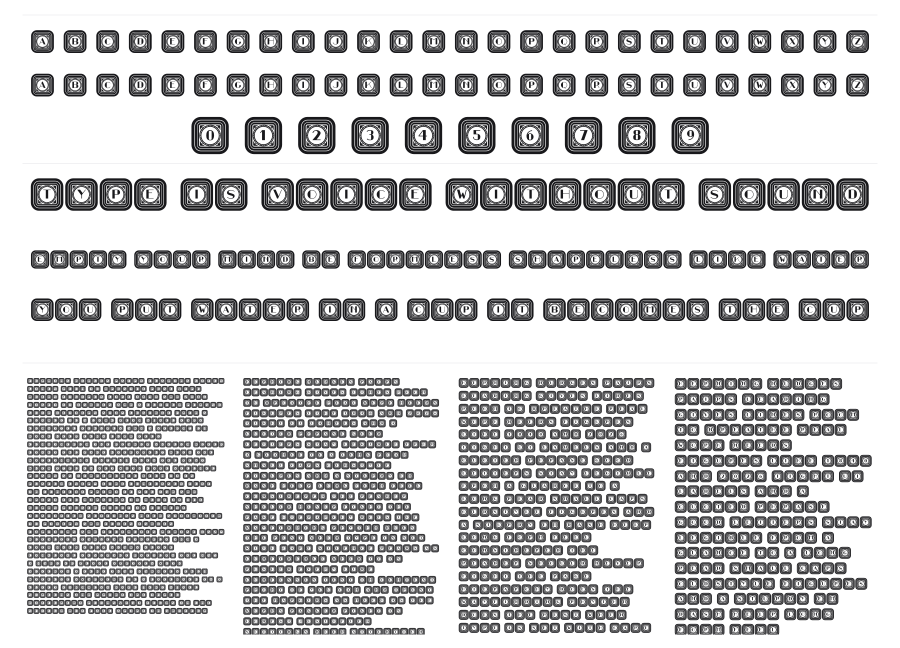 Retrospective Capitals specimen sheet