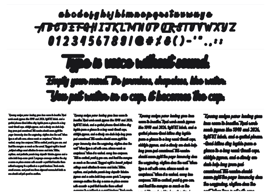 Hellytail specimen sheet