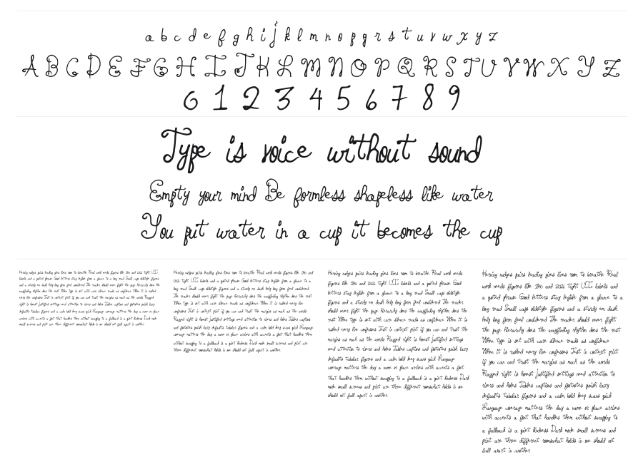 Spring Tyme specimen sheet