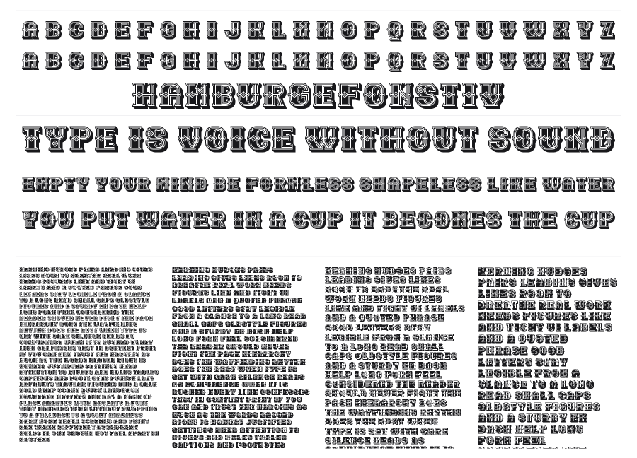 Outlaw specimen sheet