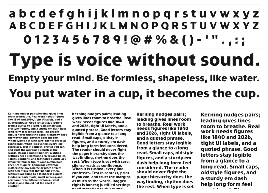 Evander specimen sheet