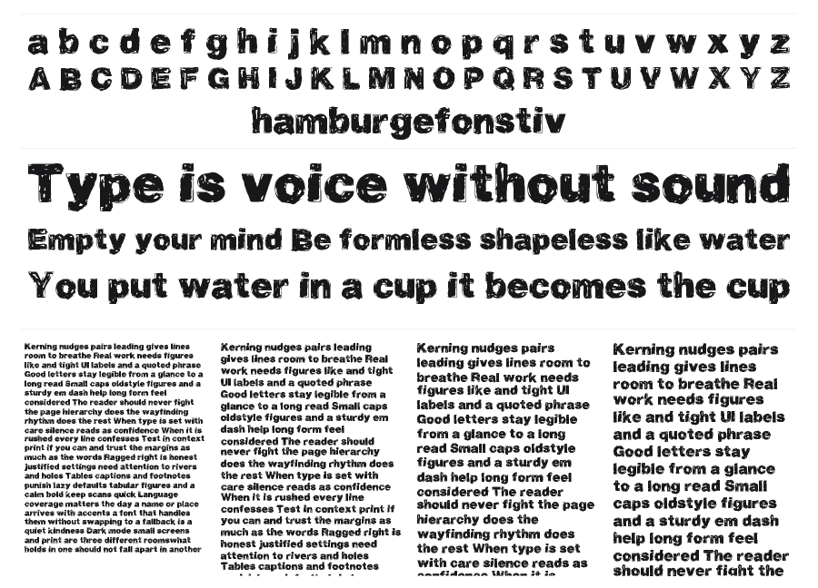 Vtks Propriedade specimen sheet