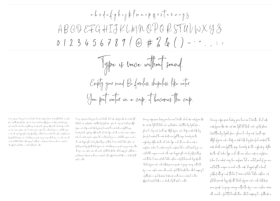 Jallu Salafi specimen sheet