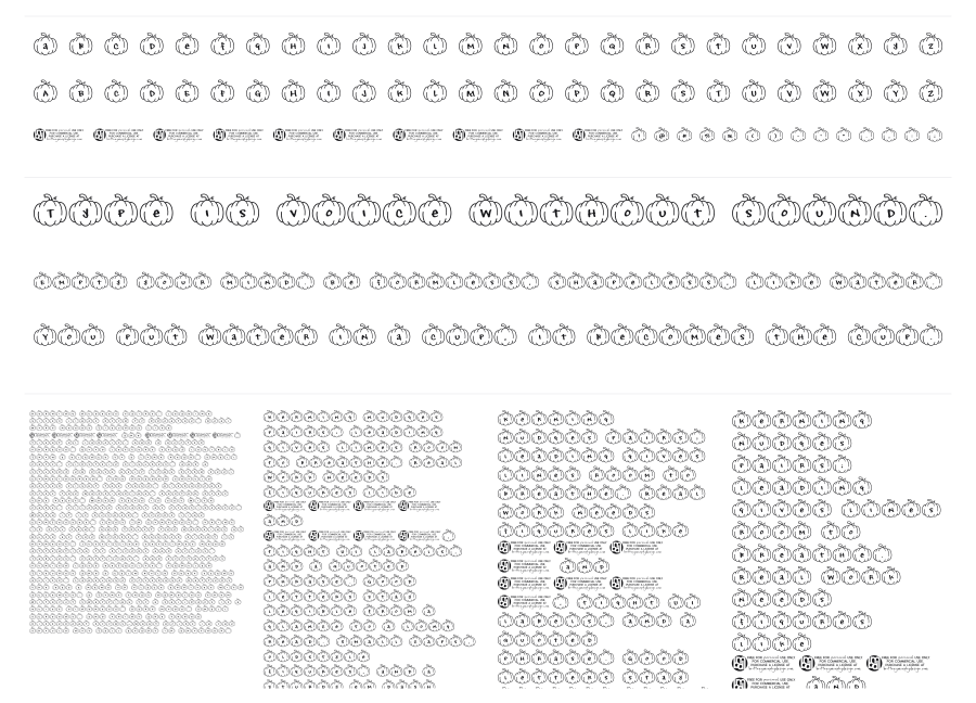 Playful Pumpkins specimen sheet
