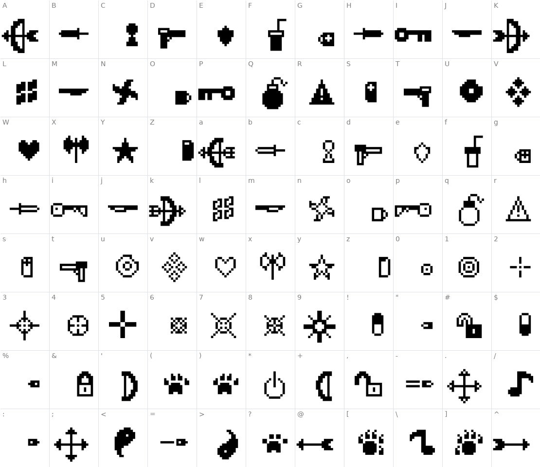 Character set for Wolve Symbol