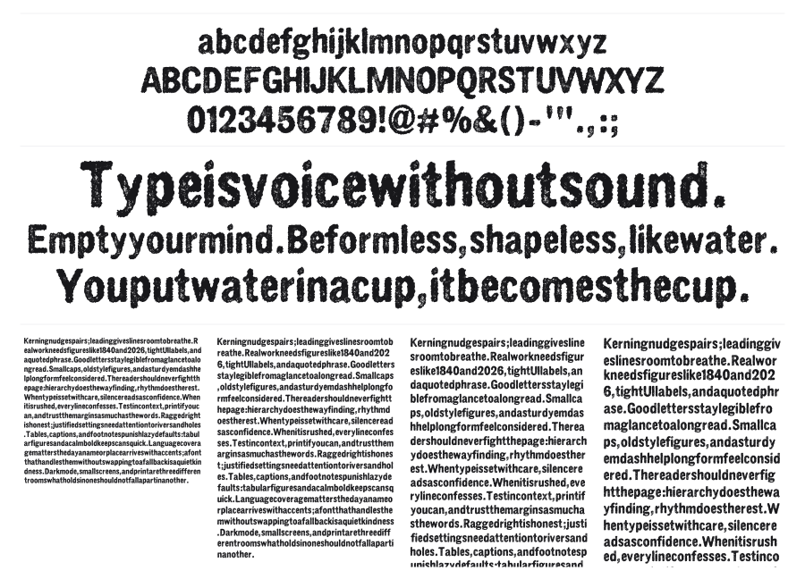 Crnagorszkij Buddah Orkesztar specimen sheet