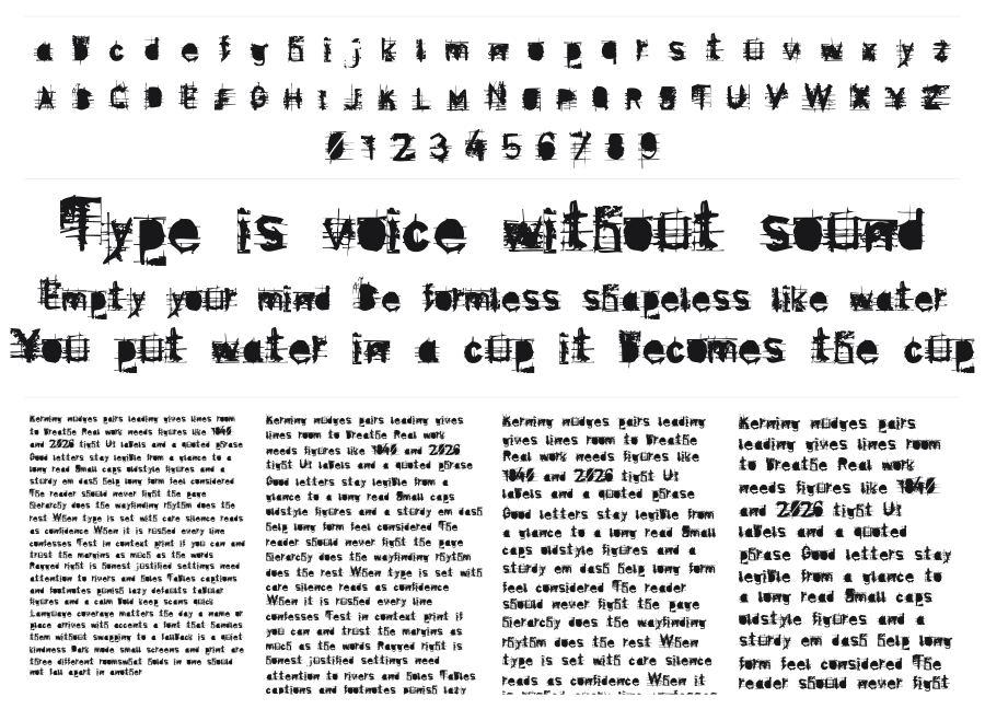 Disenfranchide specimen sheet