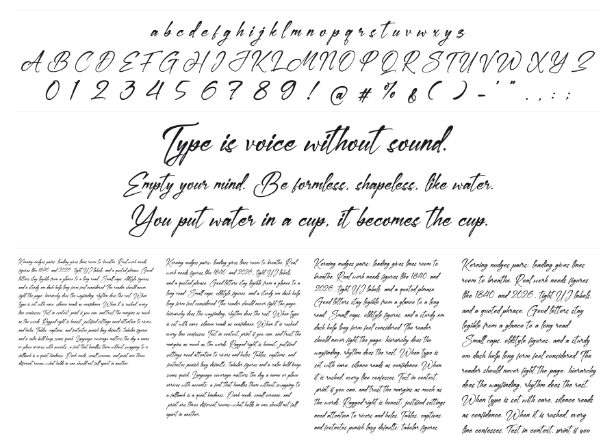 Floydretton specimen sheet