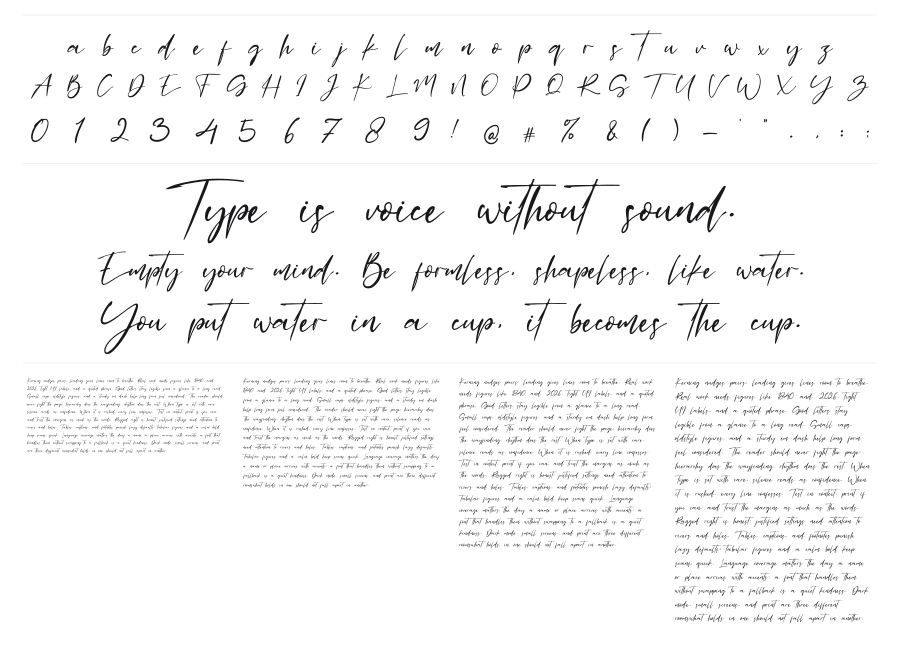 Goodness Matters specimen sheet