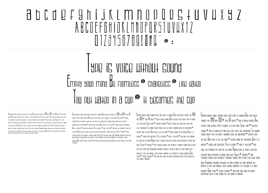 Kaisor specimen sheet