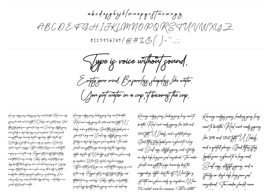 Fantelina Mignati specimen sheet