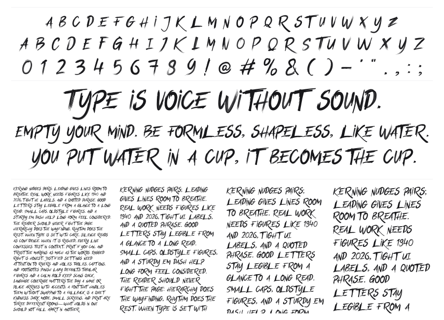 The Genz specimen sheet