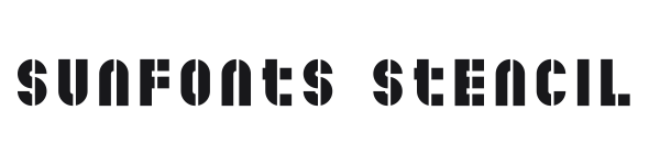Sunfonts Stencil preview