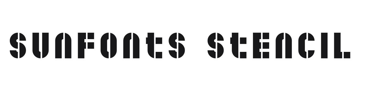 Sunfonts Stencil preview