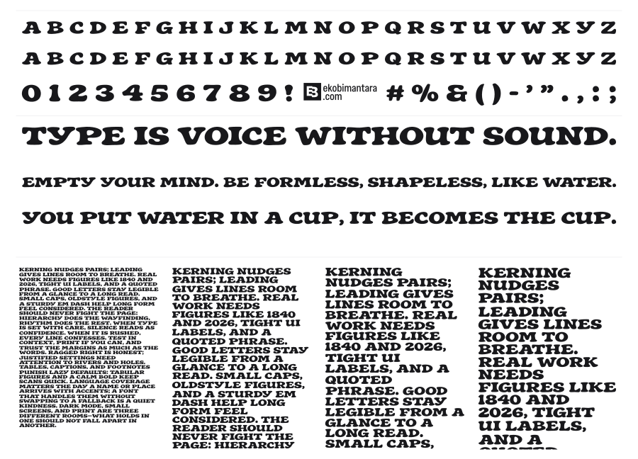 Hoblegum specimen sheet