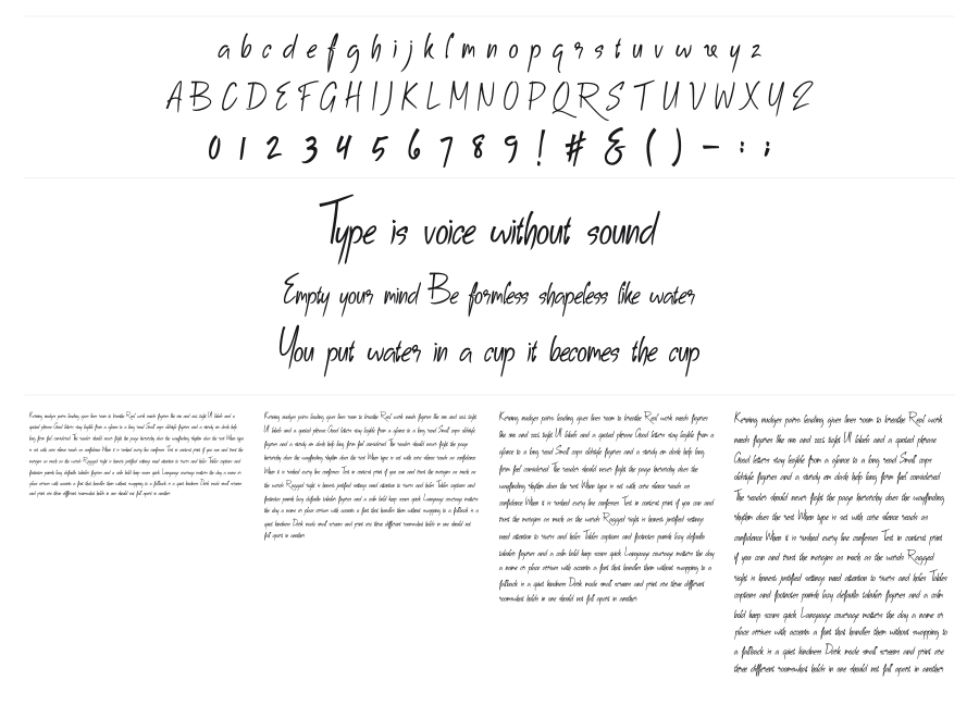 Zaforra specimen sheet