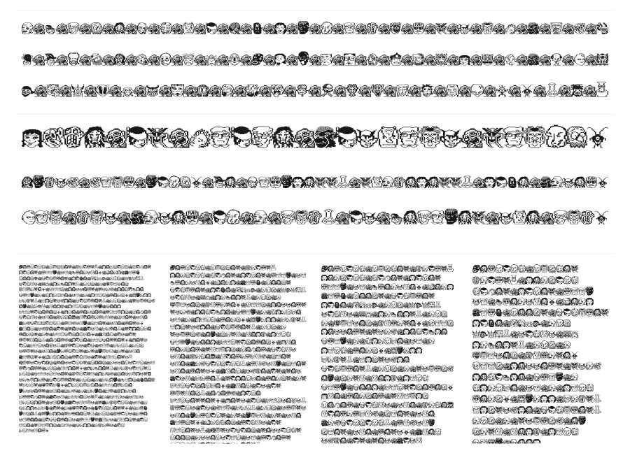 Funky Beheadz specimen sheet
