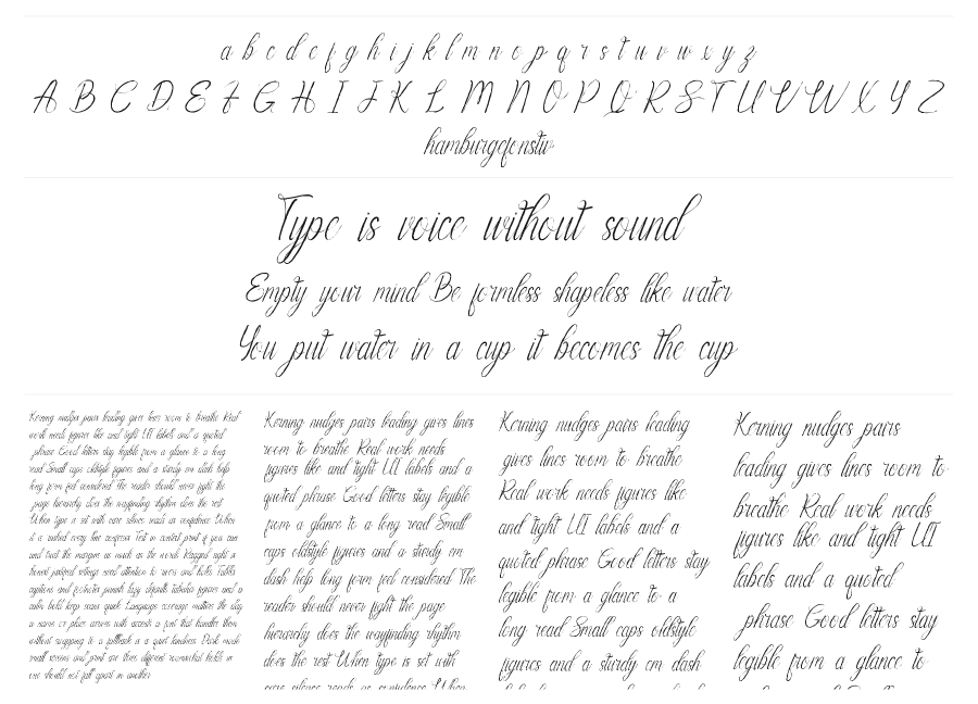Injustice specimen sheet