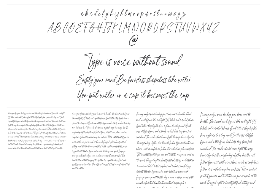 Neutral Autumn specimen sheet