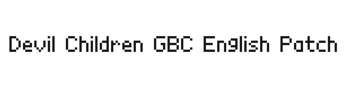 Devil Children GBC English Patch preview