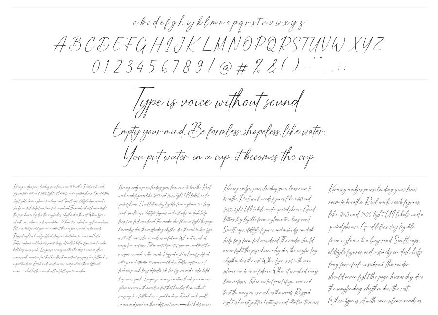 Better Smile specimen sheet