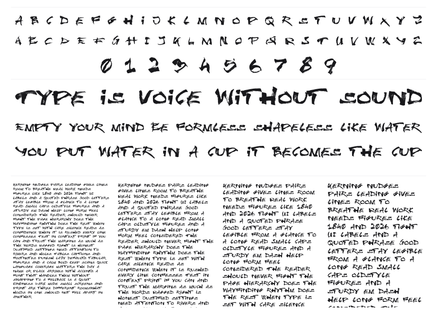 Undergrunge Tornado specimen sheet