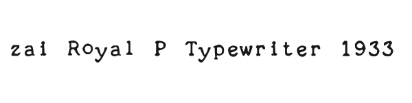 zai Royal P Typewriter 1933 preview