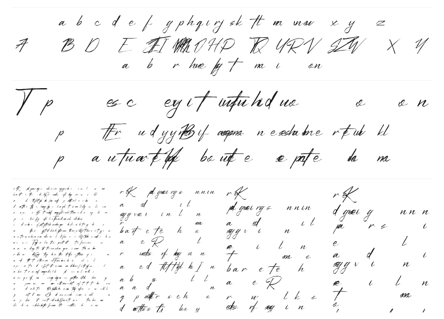 Hachirou specimen sheet