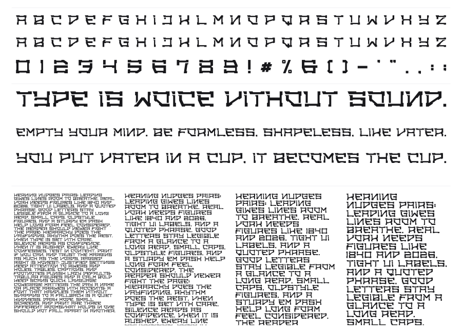 Dronez specimen sheet