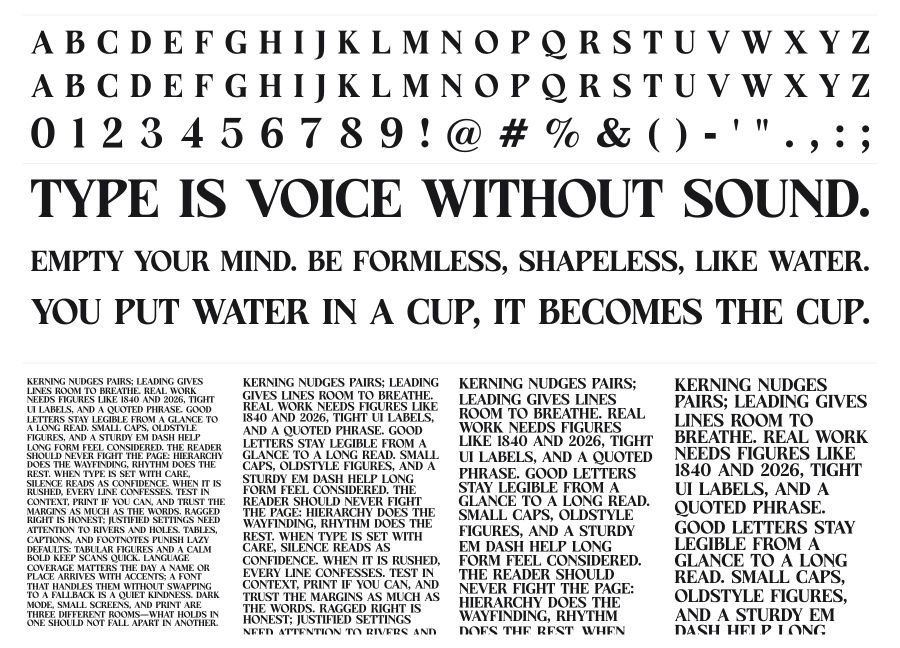 Strong specimen sheet