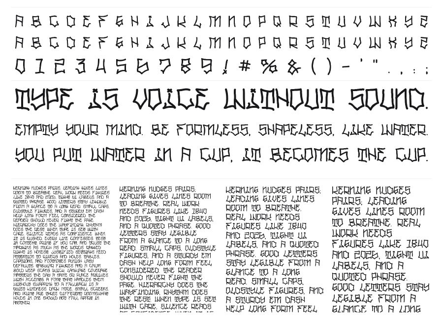 Graf Script specimen sheet