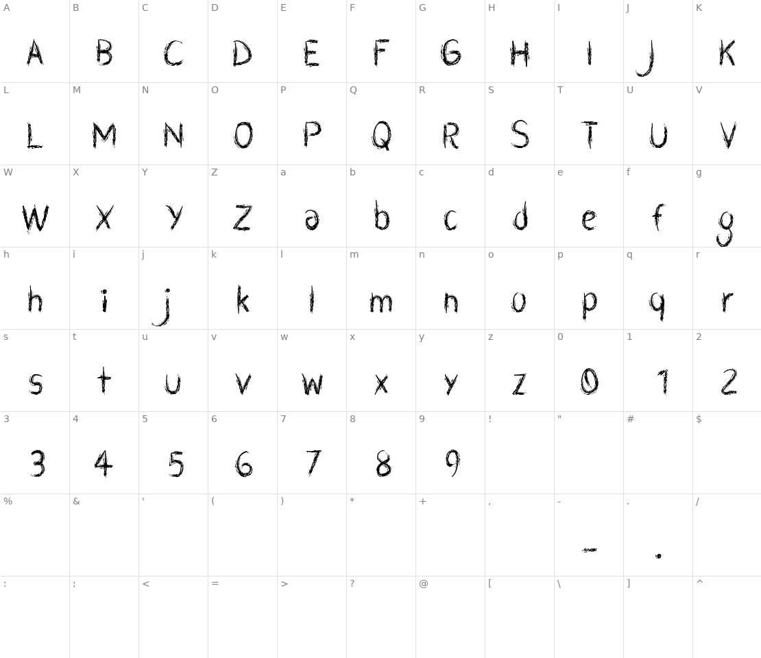 Character set for CF Zombie Party