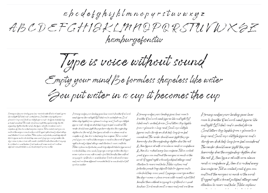 Jastland specimen sheet