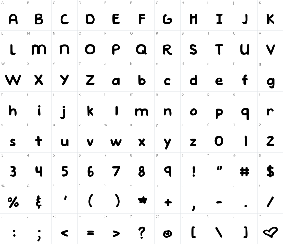 Character set for DJB Emphatic