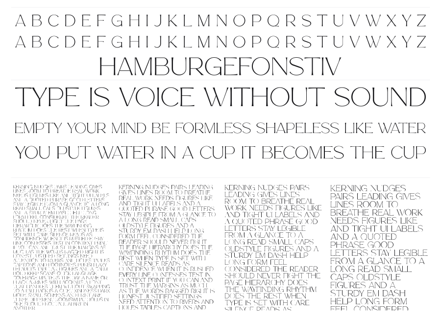 Esmarya specimen sheet