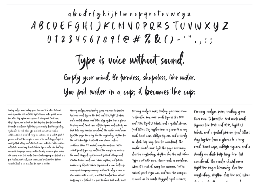 Baille Simpson specimen sheet