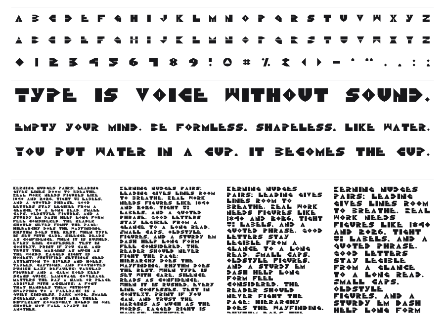 Disco Dork specimen sheet